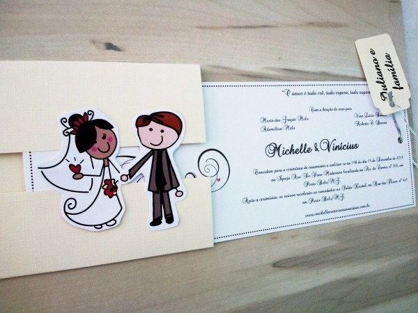 20 convite casamento encontro dos noivos noivinhos