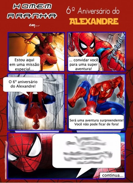 50 convite gibi aniversÃ¡rio homem aranha
