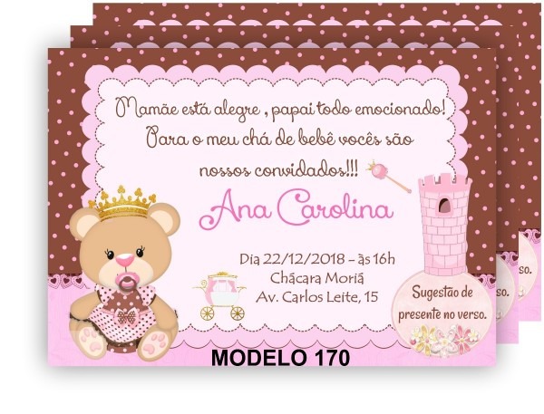 50 convites chÃ¡ bebÃª  chÃ¡ de fraldas