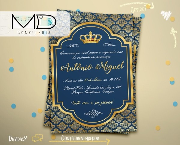 50 convites realeza menino prÃncipe rei 50 convites realeza menino prÃncipe rei