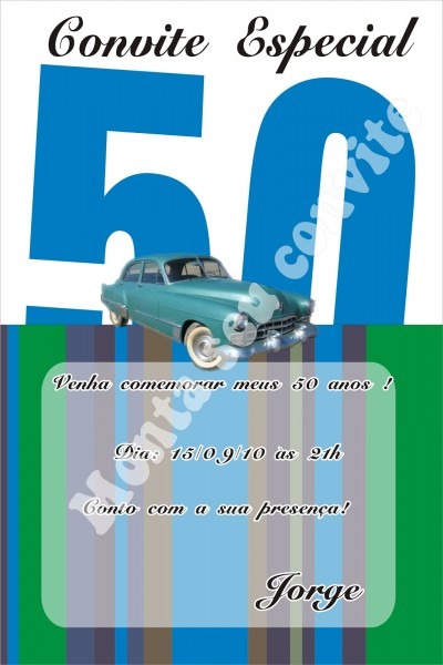 Monta seu convite convite 50 anos para homens Monta seu convite convite 50 anos para homens