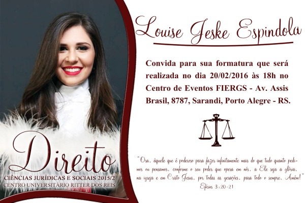 Modelos de convites de formatura de direito Modelos de convites de formatura de direito
