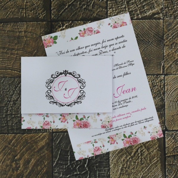 60 convites de casamento baratos bodas cartÃ³rio chÃ¡cara