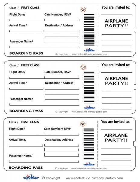 Airline ticket invitation template download Airline ticket invitation template download