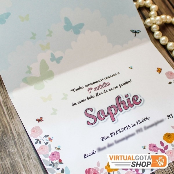 80 convites aniversário infantil borboletas 1 aninho jardim 80 convites aniversário infantil borboletas 1 aninho jardim