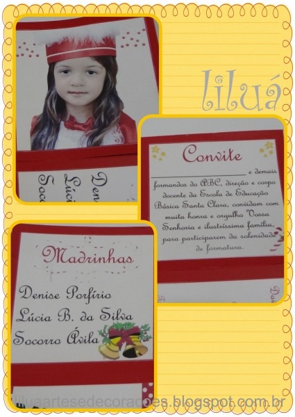 Liluá artes convite formatura do abc Liluá artes convite formatura do abc
