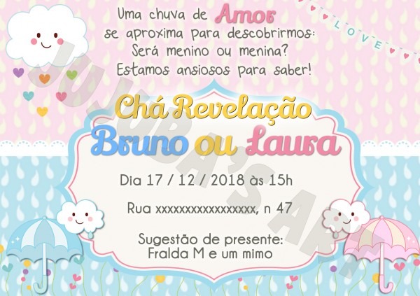 Cha revelaÃ§Ã£o chuva de amor