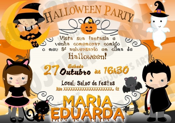 Arte digital convite halloween dia das bruxas fantasia mod1 Arte digital convite halloween dia das bruxas fantasia mod1