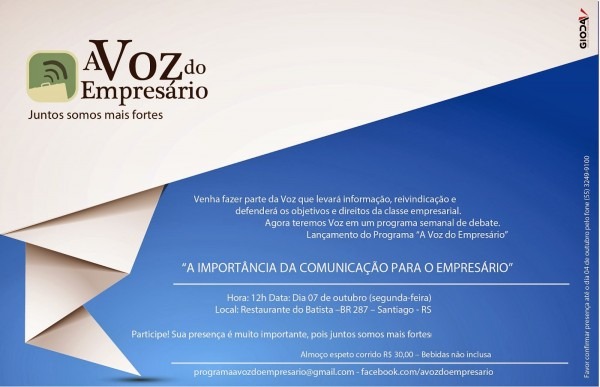 A voz do empresário A voz do empresário