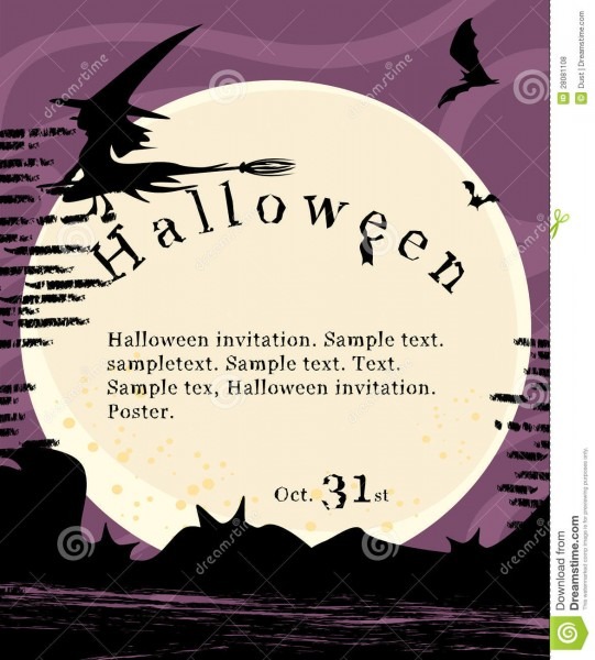 Cartaz do convite do dia das bruxas ilustração do vetor Cartaz do convite do dia das bruxas ilustração do vetor