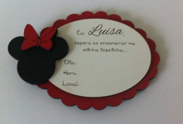 Convite 15 imã de geladeira personalizado minnie e mickey Convite 15 imã de geladeira personalizado minnie e mickey