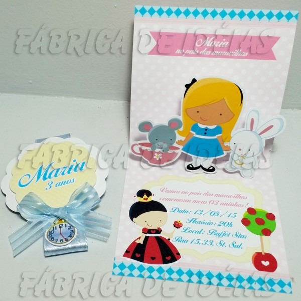 Convite 3d alice Convite 3d alice