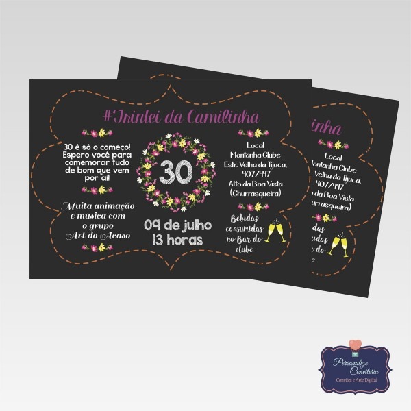 Convite aniversário adulto no elo7 Convite aniversário adulto no elo7