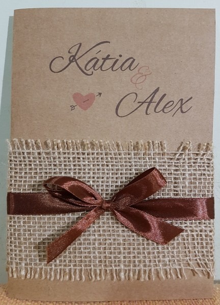 Convite casamento rustico papel kraft no elo7 Convite casamento rustico papel kraft no elo7