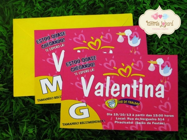 Convite chÃ¡ de fraldas