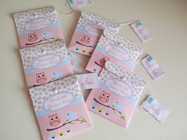 Convite chá de fraldas sachê chá coruja no elo7 Convite chá de fraldas sachê chá coruja no elo7