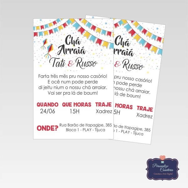 Convite chá de panela Convite chá de panela