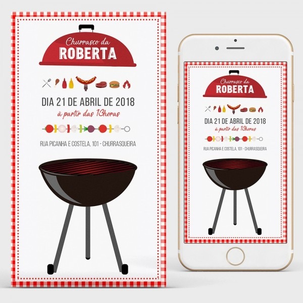 Convite churrasco arte digital para whatsapp