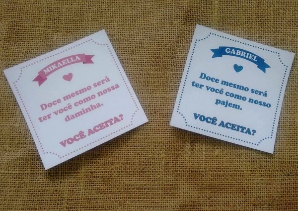 Convite daminha e pajem no elo7 Convite daminha e pajem no elo7