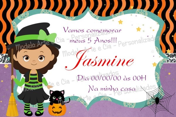 Convite dia das bruxas no elo7 Convite dia das bruxas no elo7