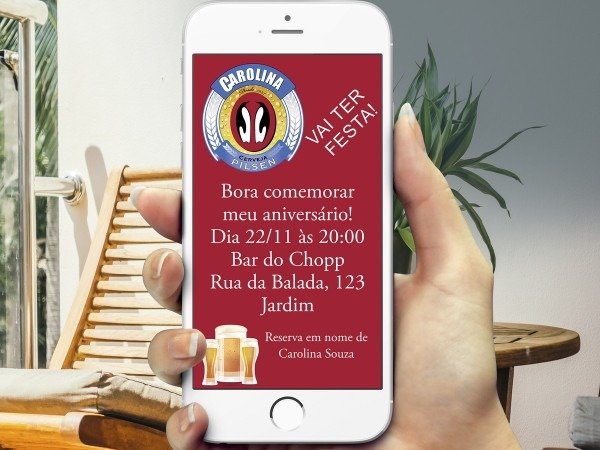 Convite digital cerveja