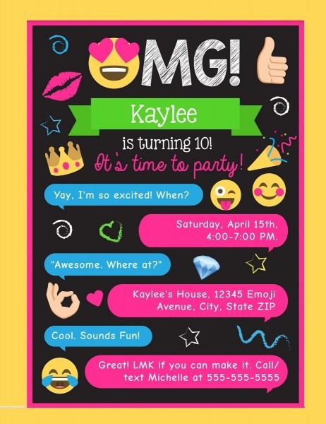 Convite digital emoji whats