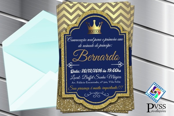 Convite digital realeza prÃncipe reinado no elo7 Convite digital realeza prÃncipe reinado no elo7