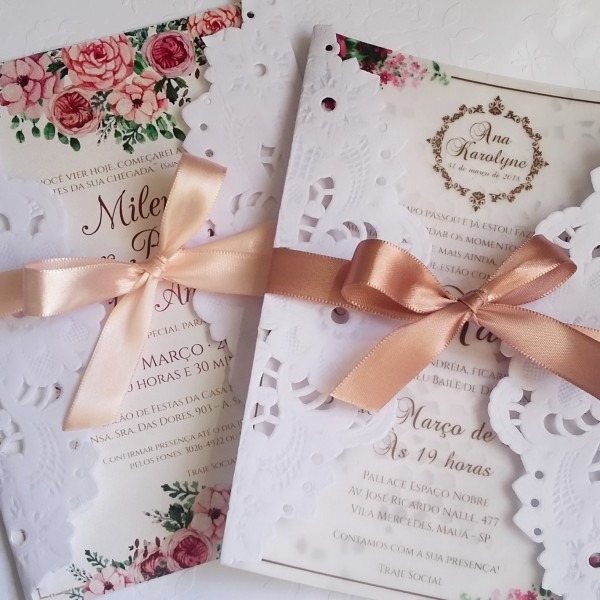 Convite doilie interno vegetal Convite doilie interno vegetal