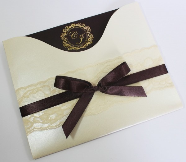 Convite el amor marfim e marrom no elo7 Convite el amor marfim e marrom no elo7