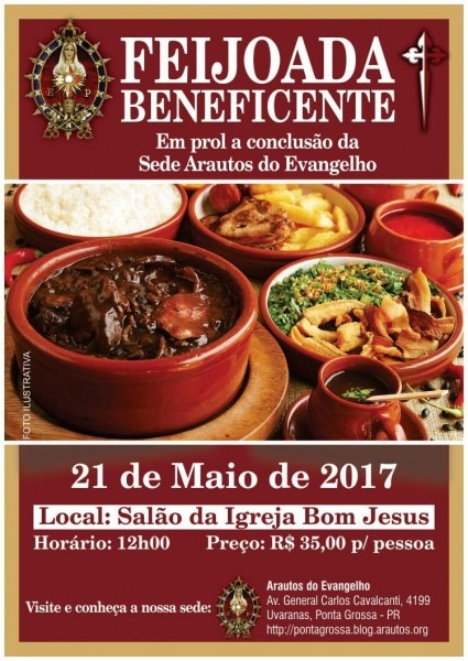 Convite feijoada beneficente Convite feijoada beneficente