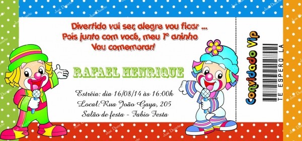 Convite ingresso patati patatá no elo7 Convite ingresso patati patatá no elo7