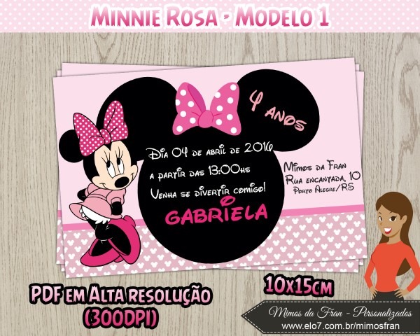 Convite mickey 1 ano em rs Convite mickey 1 ano em rs