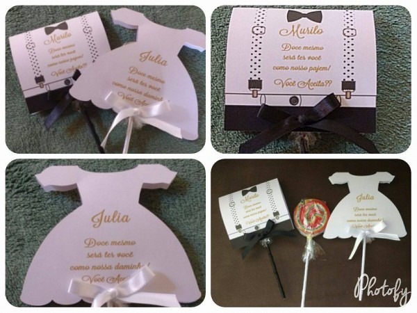 Convite pajens e daminha no elo7 Convite pajens e daminha no elo7