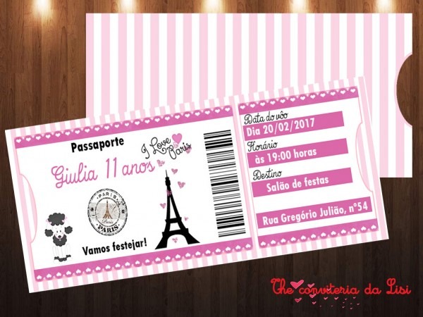 Convite paris rosa em sp Convite paris rosa em sp