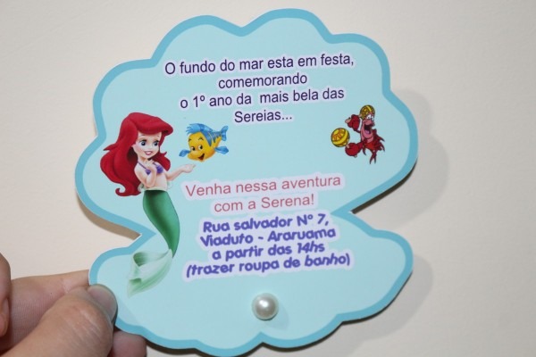 Convite pequena sereia Convite pequena sereia