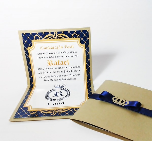Convite prÃncipe realeza no elo7 Convite prÃncipe realeza no elo7