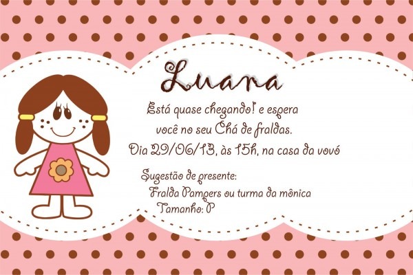 Arco Ãris convite boneca chá de fraldas Arco Ãris convite boneca chá de fraldas