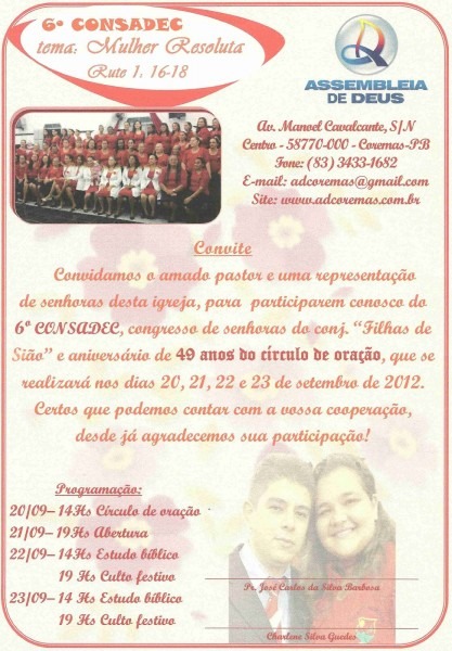 Convite vi consadec Convite vi consadec