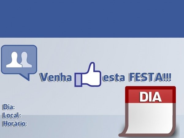 Convite Festabook  Convite Para Festa Estilo Facebook