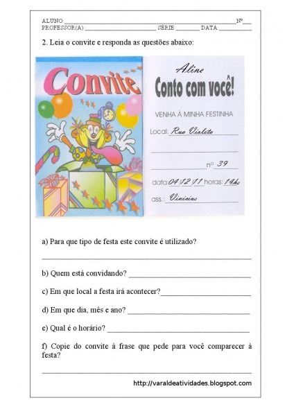 Entre o passado e o futuro estudo com gÃnero textual convite Entre o passado e o futuro estudo com gÃnero textual convite