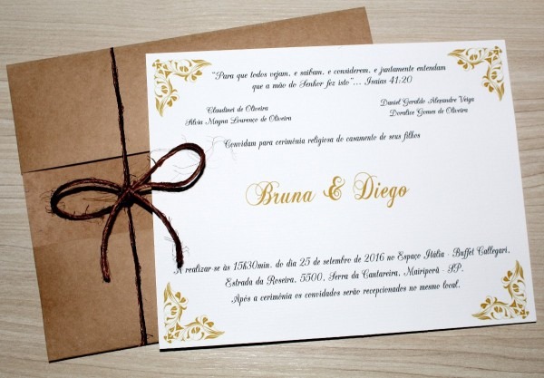 Convites de casamento