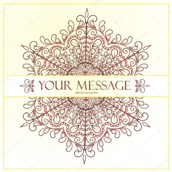 CartÃ£o convite vintage com enfeite de laÃ§o â vetor de stock