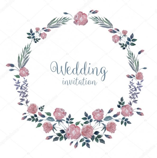 Vector aquarela grinalda com rosas e grama plano de fundo Vector aquarela grinalda com rosas e grama plano de fundo