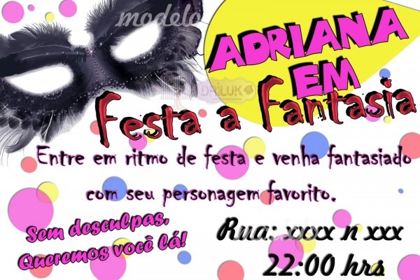 Arte e fotomontagem driluklembranÃ§as personalizada  convite festa