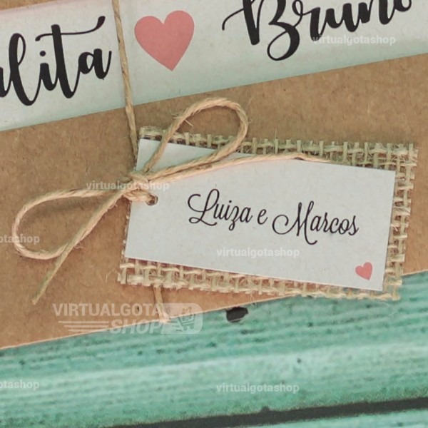 Kit 90 convites de casamento rÃºstico floral chÃ¡cara