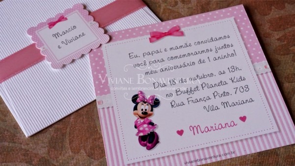 Viviane bonaventura convite tema minnie rosa Viviane bonaventura convite tema minnie rosa