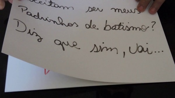 Convite para padrinhos de batismo da alice Convite para padrinhos de batismo da alice