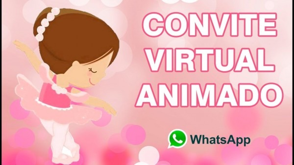 Convite animado bailarina (whatsapp) virtual Convite animado bailarina (whatsapp) virtual