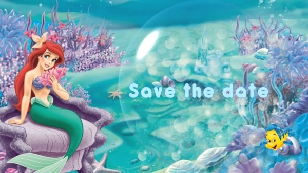 Convite virtual pequena sereia Convite virtual pequena sereia