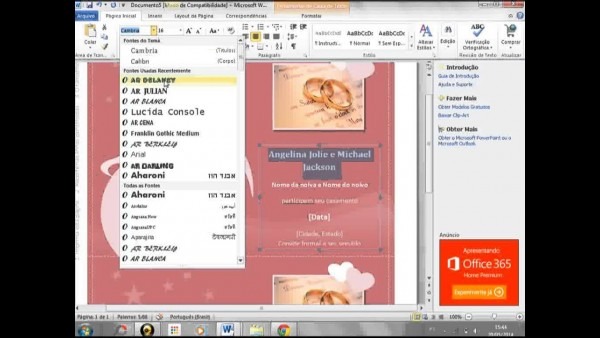 Como fazer convites de casamento no word!!! d Como fazer convites de casamento no word!!! d